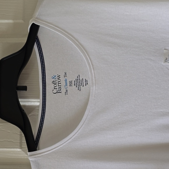 CROFT AND BARROW WOMEN'S PLUS SIZE PETITE WHITE LONG SLEEVES TEE-SHIRT SIZE PXXL - Picture 1 of 12